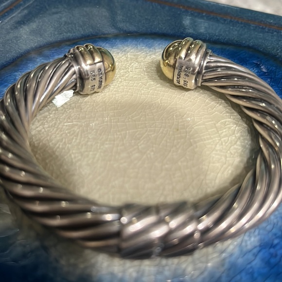 DAVID YURMAN bracelet and earrings. Silver and gold, beautiful. - Picture 7 of 8